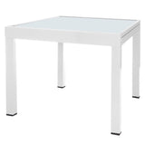 Expandable table Thais 90 x 90 x 74 cm Aluminium-0