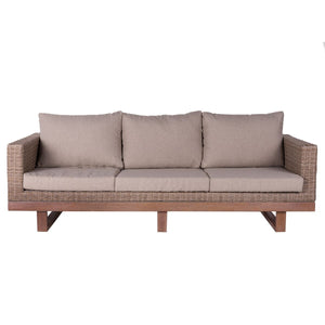 Garden sofa Patsy 220 x 89 x 64,50 cm Wood Rattan-0