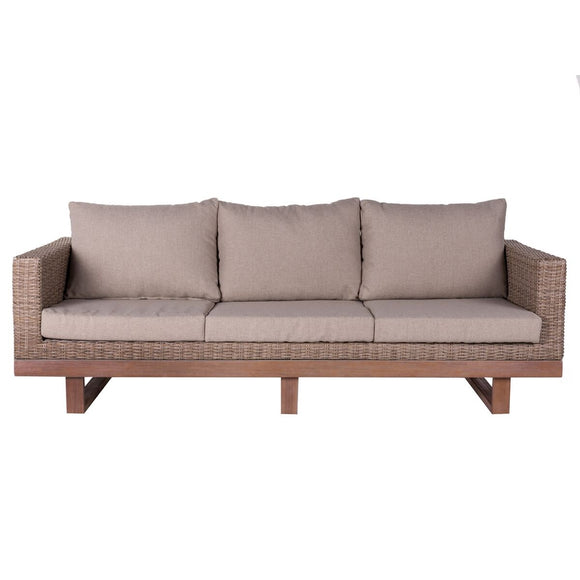 Garden sofa Patsy 220 x 89 x 64,50 cm Wood Rattan-0