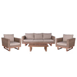 Garden sofa Patsy 220 x 89 x 64,50 cm Wood Rattan-4