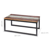 Centre Table Calypso Brown Wood Iron 90 x 50 x 38 cm-1