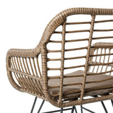 Garden chair Ariki 57 x 62 x 80 cm synthetic rattan Steel Graphite-2