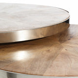 Centre Table Silver Natural 100 x 100 x 45 cm (2 Units)-5