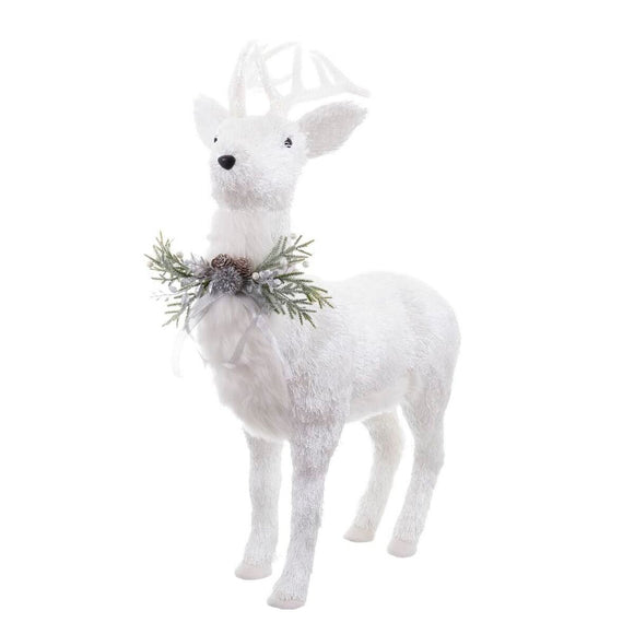 Christmas bauble White Polyfoam Deer 73 x 33 x 108 cm-0