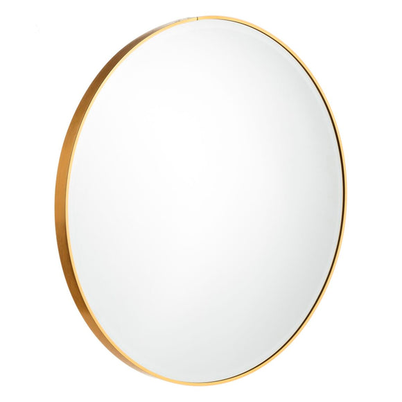 Wall mirror Golden Aluminium Crystal 100 x 4 x 100 cm-0