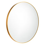 Wall mirror Golden Aluminium Crystal 100 x 4 x 100 cm-0