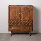 Sideboard Brown Mango wood 88 x 37 x 109 cm-7