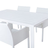 Dining Table Io White Aluminium 180 x 100 x 75 cm-2