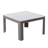 Side table Stella Grey Aluminium Tempered Glass 70 x 70 x 40 cm-0