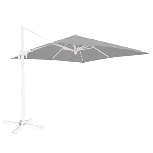 Sunshade Tiber White Light grey Aluminium 300 x 300 x 250 cm LED-0