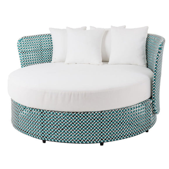 Garden day bed Nadia Turquoise 133 x 126 x 70 cm-0