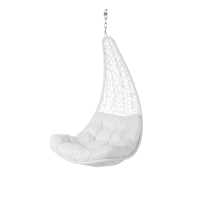 Hanging garden armchair Dido White Rattan 82 x 84 x 132 cm-0