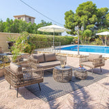 2-Seater Sofa Ariki Steel Rattan synthetic rattan 161 x 84 x 67 cm-4