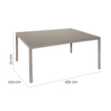 Dining Table Thalia 160 x 100 x 72 cm Steel-1