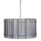 Ceiling Light 76 x 76 x 39 cm Crystal Metal Silver-0