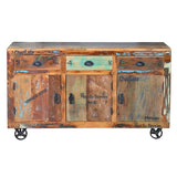 Sideboard Alexandra House Living Multicolour Recycled Wood 140 x 86 x 40 cm-4