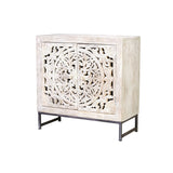 Sideboard Alexandra House Living White Grey Iron Mango wood 80 x 81 x 35 cm-0