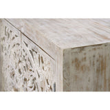 Sideboard Alexandra House Living White Grey Iron Mango wood 80 x 81 x 35 cm-2