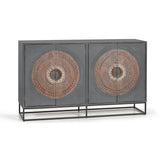 Sideboard Alexandra House Living Brown Grey Metal Mango wood 150 x 91 x 40 cm-4