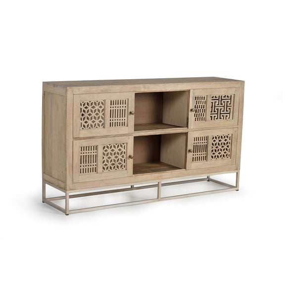 Sideboard Alexandra House Living Natural Iron Mango wood 160 x 91 x 40 cm-0