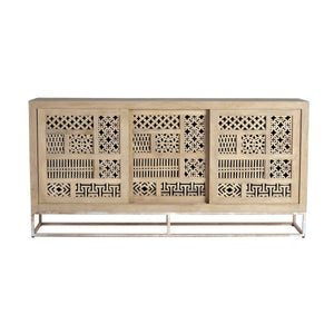 Sideboard Alexandra House Living Natural Metal Mango wood 190 x 95 x 40 cm-0