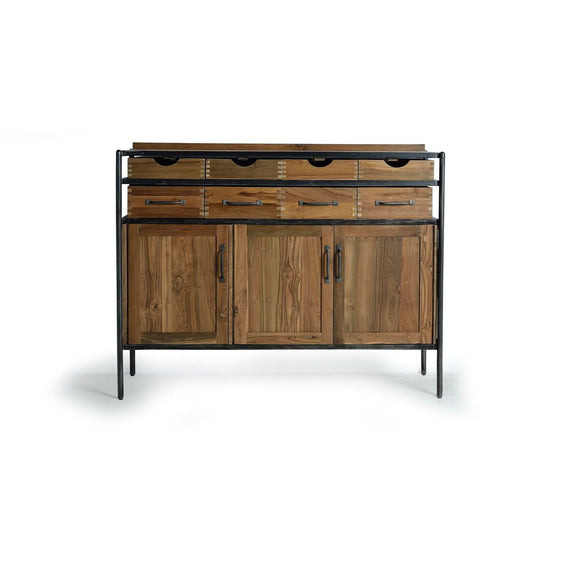 Sideboard Alexandra House Living Natural Metal Teak Mango wood 140 x 110 x 40 cm-0