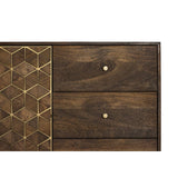 Sideboard Alexandra House Living Walnut Metal Mango wood 145 x 77 x 40 cm-3