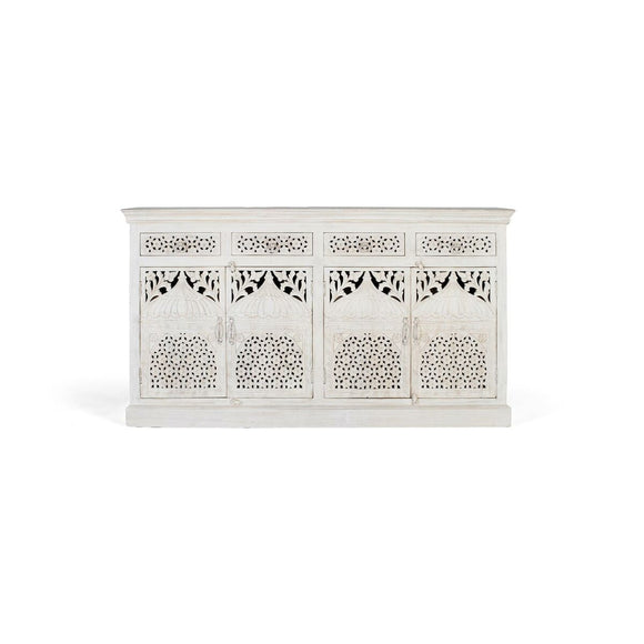 Sideboard Alexandra House Living White Mango wood 180 x 90 x 40 cm-0