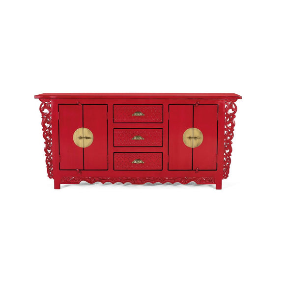 Sideboard Alexandra House Living Red Mango wood 180 x 84 x 40 cm-0