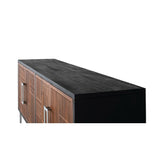 Sideboard Alexandra House Living Brown Black Metal Mango wood 170 x 84 x 43 cm-2