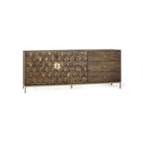 Sideboard Alexandra House Living Golden Natural Metal Mango wood 190 x 77 x 40 cm-1