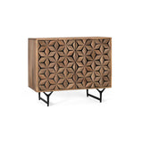 Sideboard Alexandra House Living Black Natural Metal Mango wood 90 x 76 x 40 cm-6