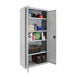 Cupboard Simon Rack Grey Metal 80 x 40 x 180 cm-1