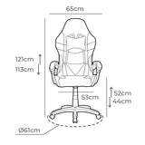 Gaming Chair EDM White Black-4