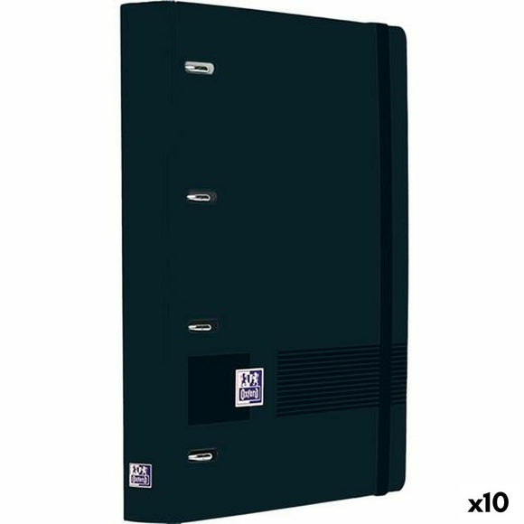 Ring binder Oxford LIVE&GO Black A4+ (10 Units)-0