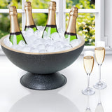 Bottle Cooler Alexandra House Living Black Golden Metal 43 x 22 x 43 cm-1