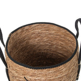 Set of Baskets Alexandra House Living Brown Rattan Natural Fibre 48 x 52,5 x 48 cm 3 Pieces-3