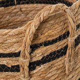 Set of Baskets Alexandra House Living Brown Wood Rattan Natural Fibre 42 x 48 x 42 cm 6 Pieces-2