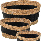 Set of Baskets Alexandra House Living Brown Wood Rattan Natural Fibre 42 x 48 x 42 cm 6 Pieces-1