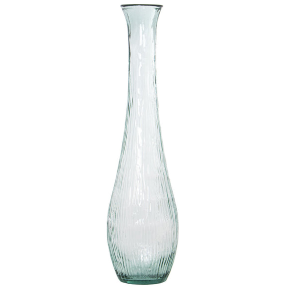 Floor vase Alexandra House Living Transparent Crystal 24 x 24 x 91 cm-0