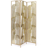 Folding screen Alexandra House Living Golden Metal 120 x 170 x 1 cm-5