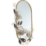 Wall mirror Alexandra House Living Golden Flower Oval-1