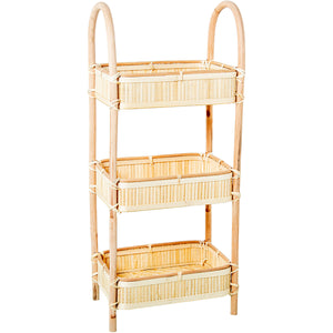 Shelves Alexandra House Living Beige Rattan Natural Fibre 34 x 80 x 23 cm-0