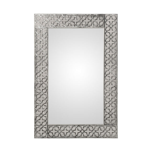 Wall mirror Alexandra House Living Silver Wood Rectangular 3 x 55 x 84 cm-0