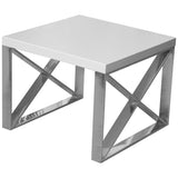 Side table Alexandra House Living White 50 x 43 x 50 cm-0