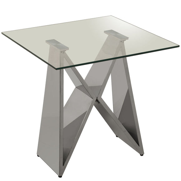 Side table Alexandra House Living Grey Transparent 55 x 55 x 55 cm-0