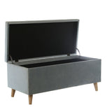 Bench Alexandra House Living Blue Wood 100 x 46 x 45 cm Chest-3