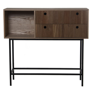 Console Alexandra House Living Natural Wood 113 x 105 x 35 cm-0