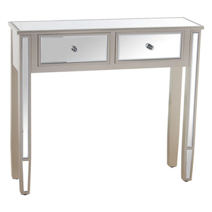 Console Alexandra House Living Champagne Wood 90 x 80 x 25 cm-0