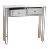 Console Alexandra House Living Champagne Wood 90 x 80 x 25 cm-4